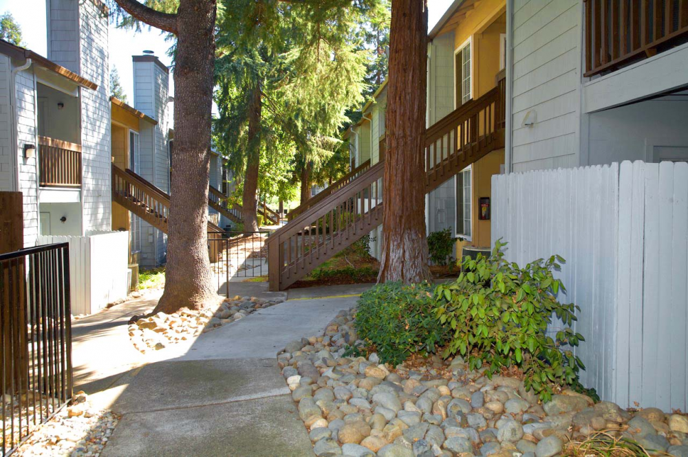 This Exterior 2 photo can be viewed in person at the Walnut Village Apartments, so make a reservation and stop in today.